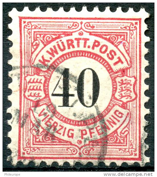 Wurttemberg (1881) N 54 Obt - Oblitérés