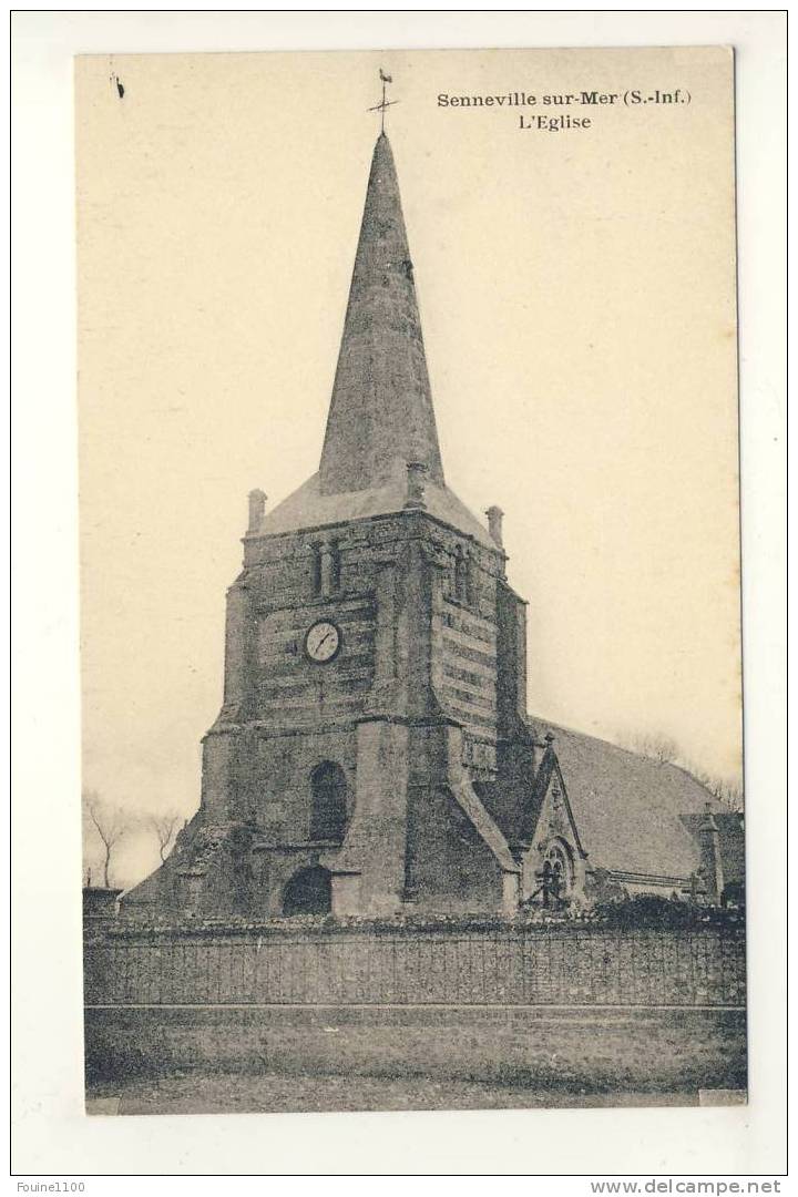 Carte De Senneville Sur Mer  L' église ( Recto Verso ) - Autres & Non Classés