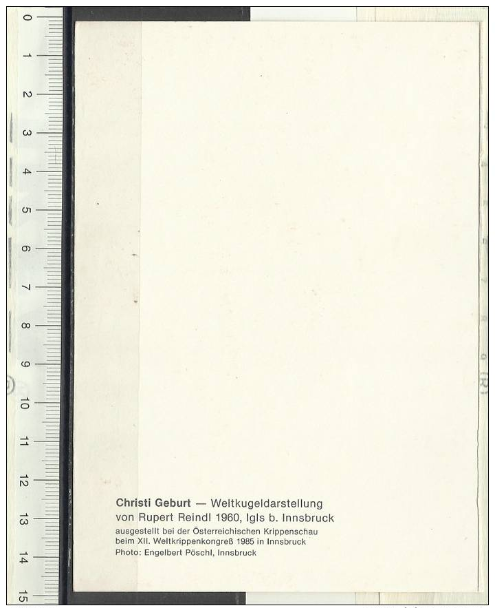 AUSTRIA Innsbruck Igls Christi Geburt Weltkugeldarstellung Von Rupert Reindl 1960 - Innsbruck