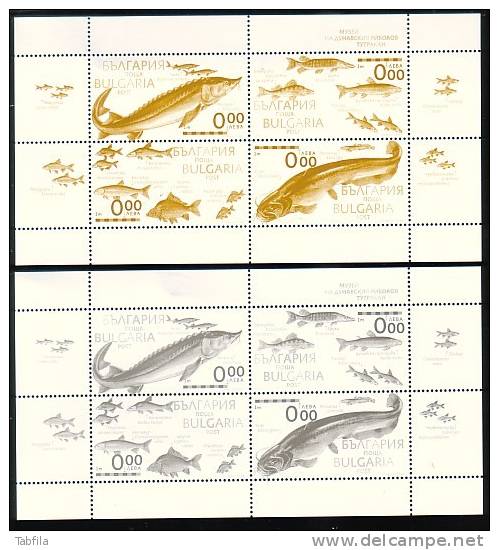 BULGARIA / BULGARIE - 2011 - Poissons - 2 PF ** Souvenir - Poissons