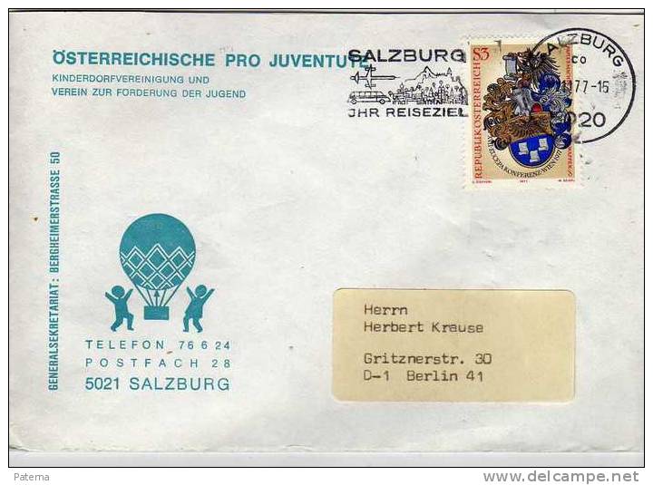 3624    Carta SALZBURG 1977, Austria, Pro Juventute - Cartas & Documentos