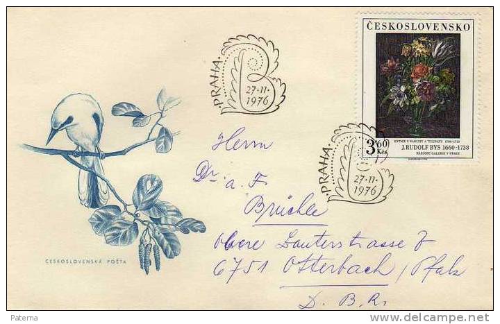 Carta ,PRAHA 1976, Rudolf Bys, Pintura,Checoslovaquia ,  Cover, Letter - Briefe U. Dokumente