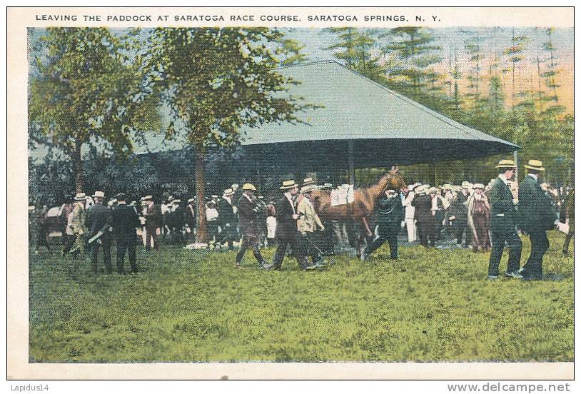 ZQ 793/ C P A  NEW YORK    - SARATOGA  - LEAVING THE PADDOCK AT SARATOGA  RACE COURSE - Saratoga Springs