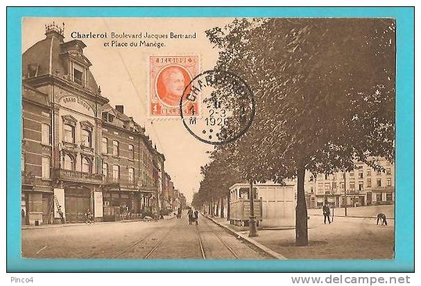 BELGIO CHARLEROI BOULEVARD JACQUES BERTRAND ET PLACE DU MANEGE CARTOLINA FORMATO PICCOLO - Charleroi