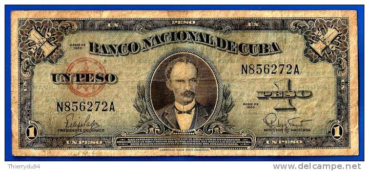 Cuba 1 Peso 1960 Jose Marti Kuba Pesos - Cuba