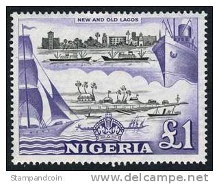 Nigeria #91 MNH £1 High Value From 1953 Set - Nigeria (...-1960)
