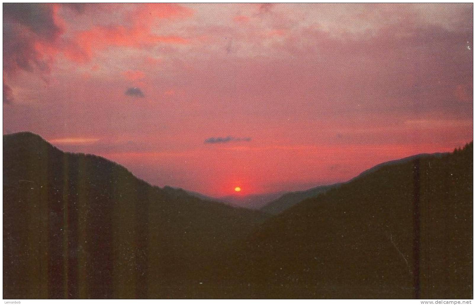 USA – United States – Sunset – Great Smoky Mountains National Park, 1955 Unused Postcard [P4367] - Smokey Mountains