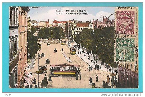 LETTONIA RIGA CARTOLINA FORMATO PICCOLO VIAGGIATA NEL 1926 - Lettonia