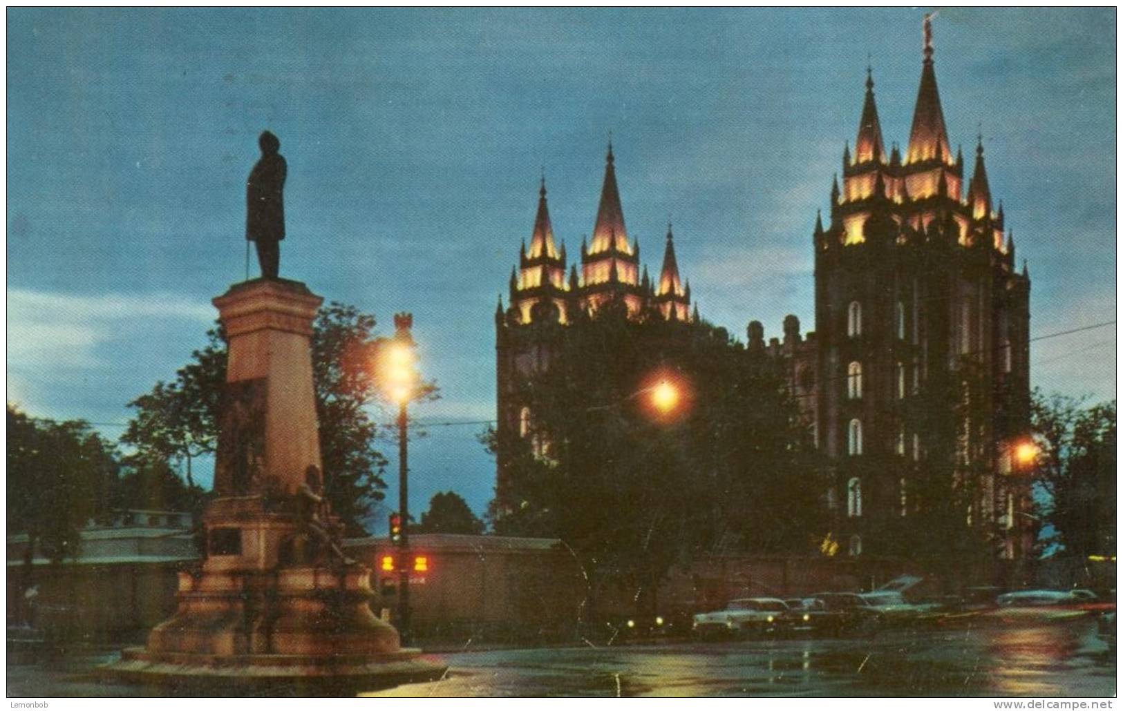 USA – United States – Mormon Temple And Pioneer Monument, Salt Lake City, Utah 1958 Used Postcard [P4383] - Salt Lake City