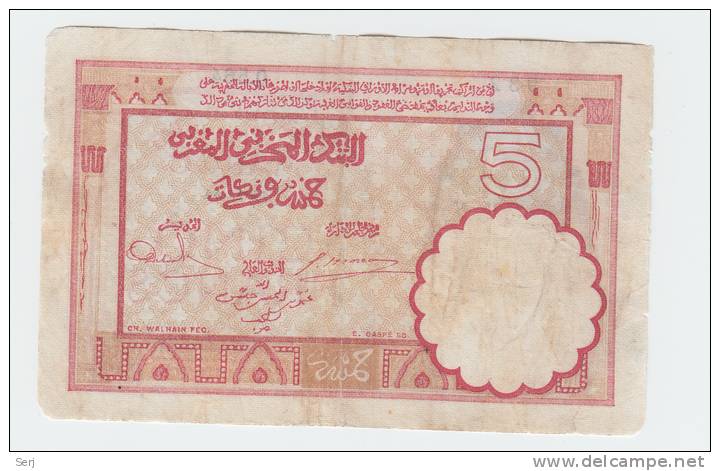 Morocco 5 Francs 14-11-1941 P 23Ab 23A B - Marocco