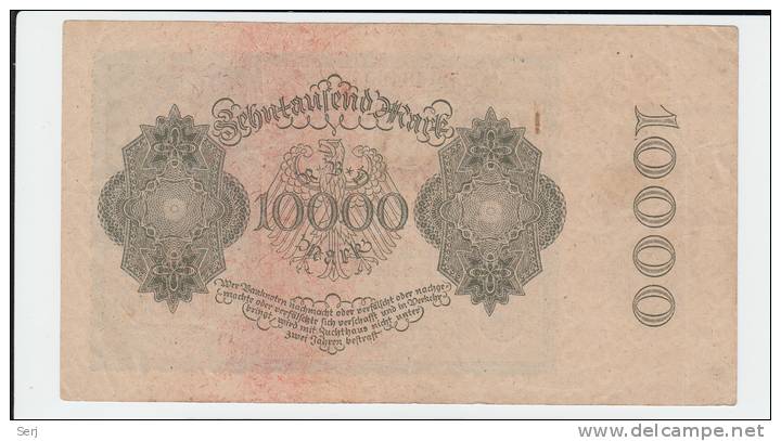 Germany 10000 Mark 1922 (180x100) VF++ P 72 - 10.000 Mark