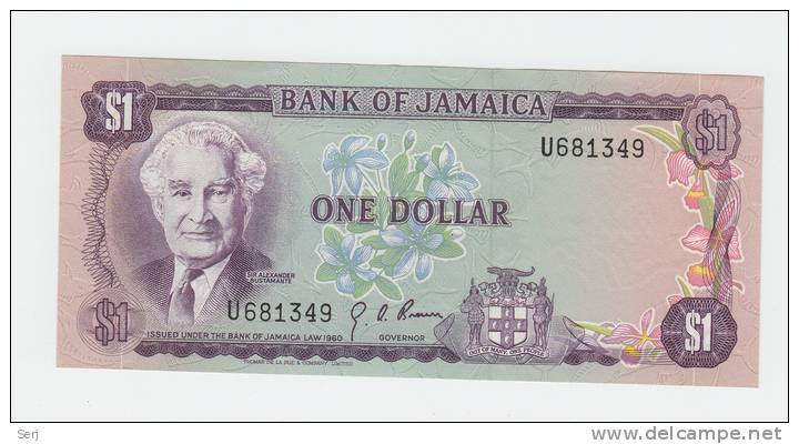 JAMAICA 1 DOLLAR 1960 (1976) UNC NEUF P 59a 59 A - Jamaique