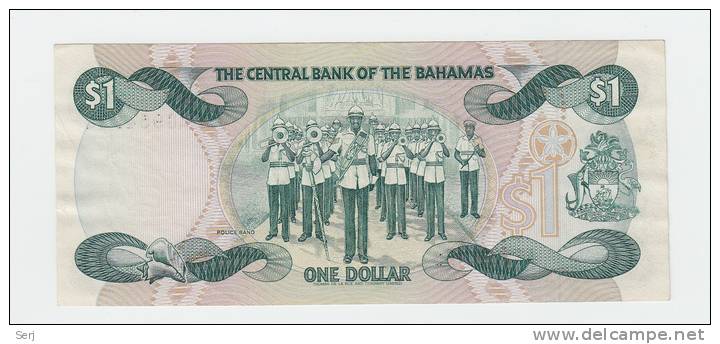 Bahamas 1 Dollar 1974 (1984) XF CRISP Banknote P 43b 43 B - Bahamas