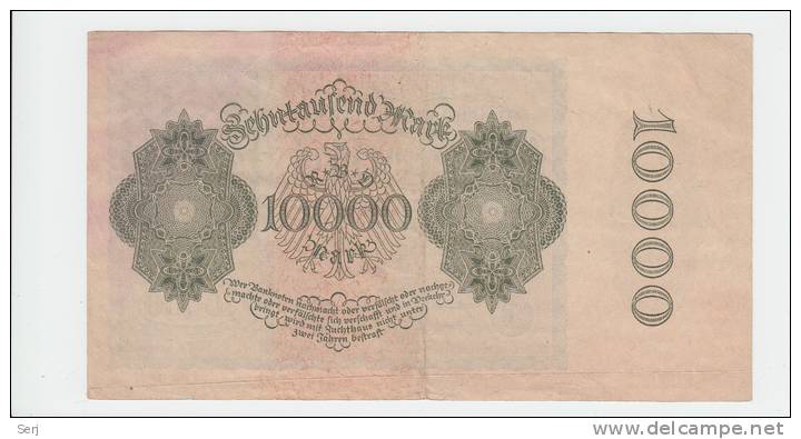 Germany 10000 Mark 1922 (180x100) AXF P 72 - 10.000 Mark