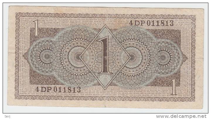 NETHERLANDS 1 GULDEN 1949 VF P 72 - 1 Gulde