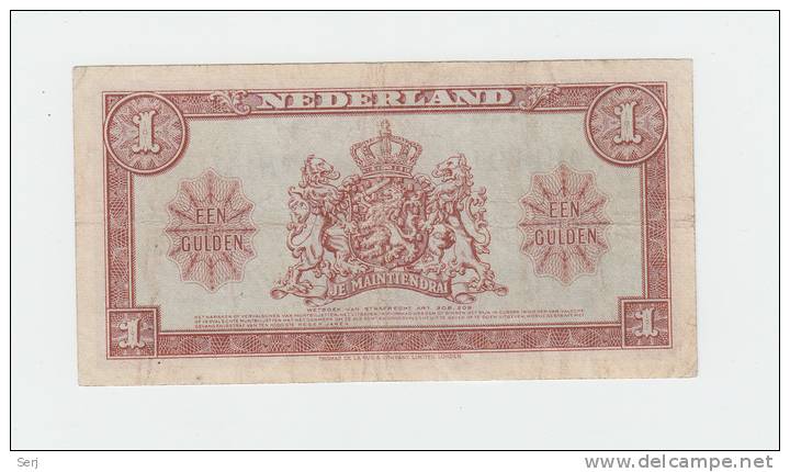 Netherlands 1 Gulden 1945 VF P 70 - 1 Gulden