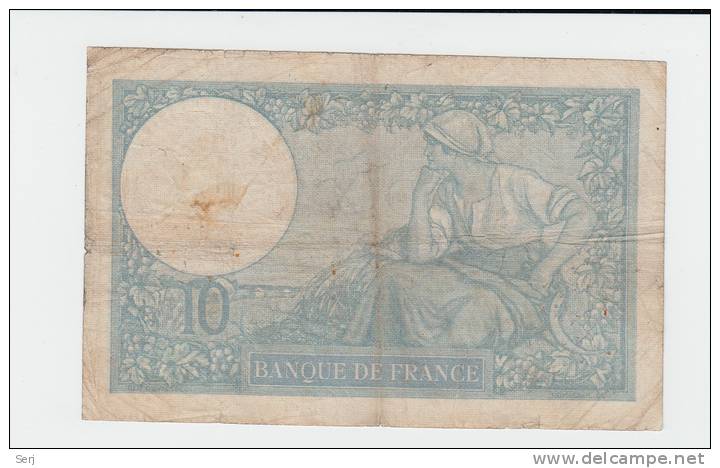 FRANCE 10 FRANCS 1940 G-VG P 84 - 10 F 1916-1942 ''Minerve''