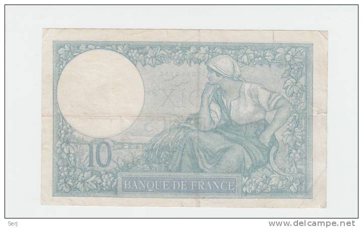 FRANCE 10 FRANCS 1925 VG P 73c 73 C - 10 F 1916-1942 ''Minerve''