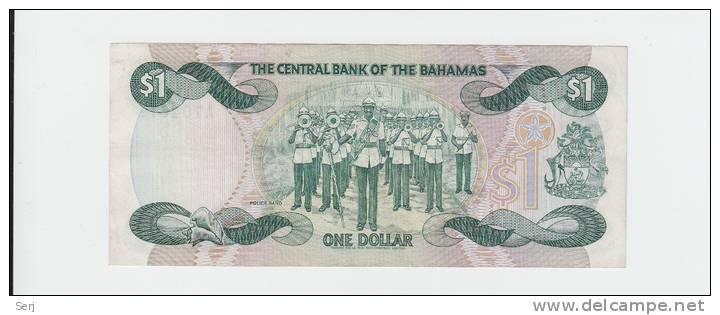 BAHAMAS 1 Dollar L 1974 ( 1984 ) ""VF+"" P 43a 43 A - Bahamas