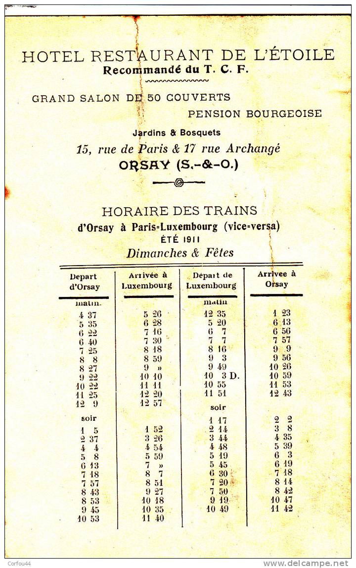 ORSAY : Devanture De L'Hôtel De L'Etoile - ( Commerce) - - Orsay