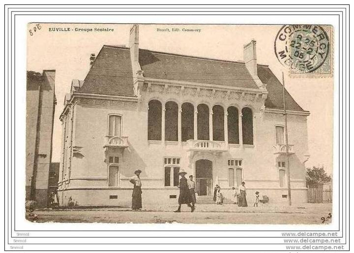 CPA  55 EUVILLE / GROUPE SCOLAIRE / 1905 / ANIMEE - Autres & Non Classés