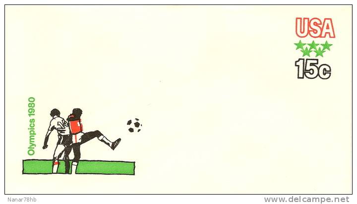(d) Entier Postal Pour Les Jeux Olympiques 1980 (football,sport) - 1961-80