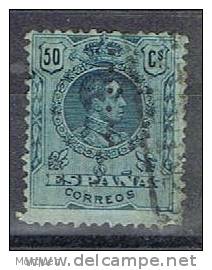 Sello Perforado Comercial C.L. Pequeño. 50 Cts Medallon Alfonso XIII, Num 277 º - Unused Stamps