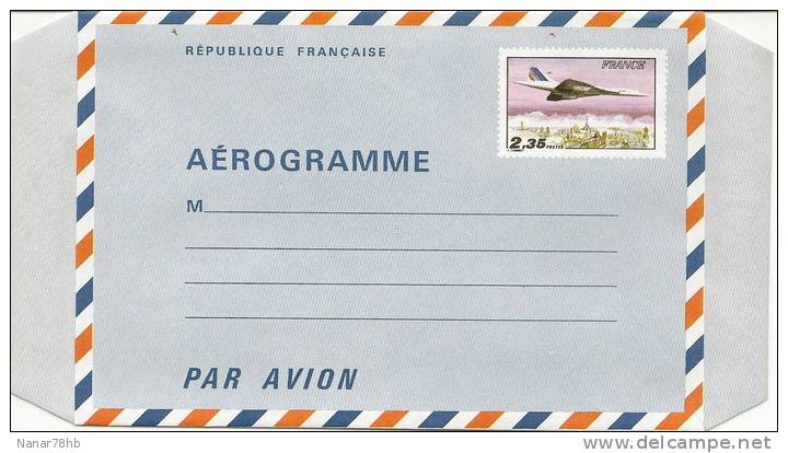 (d) Aérogramme Concorde Survolant Paris - Aerogrammi