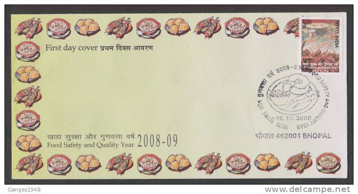 India 2008  FOOD SAFETY AND QUALITY YEAR FDC  #25006 Indien Inde - Food