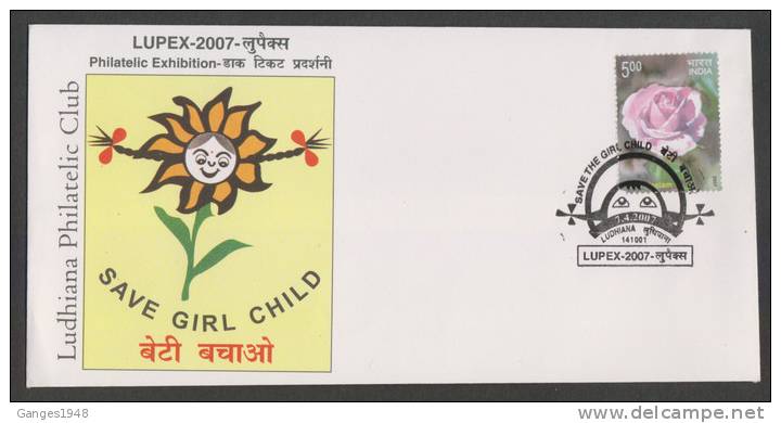 India 2007  SAVE GIRL CHILD  Special Cover #25028 Indien Inde - Other & Unclassified