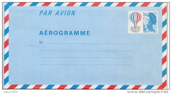 (d) Aérogramme Bicentenaire De L´air Et De L´espace - Aerogramme