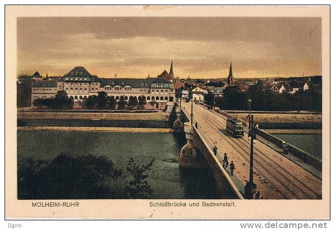 Mulheim Ruhr  Schlobbrucke Und Badeanstalt  I W B  Nr 36 - Muelheim A. D. Ruhr