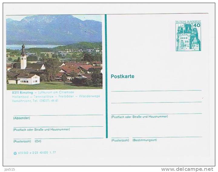 TENNIS - Germany Postal Stationery - Entier Postal - Ganzache - Pwst E 2/23 - Tennis