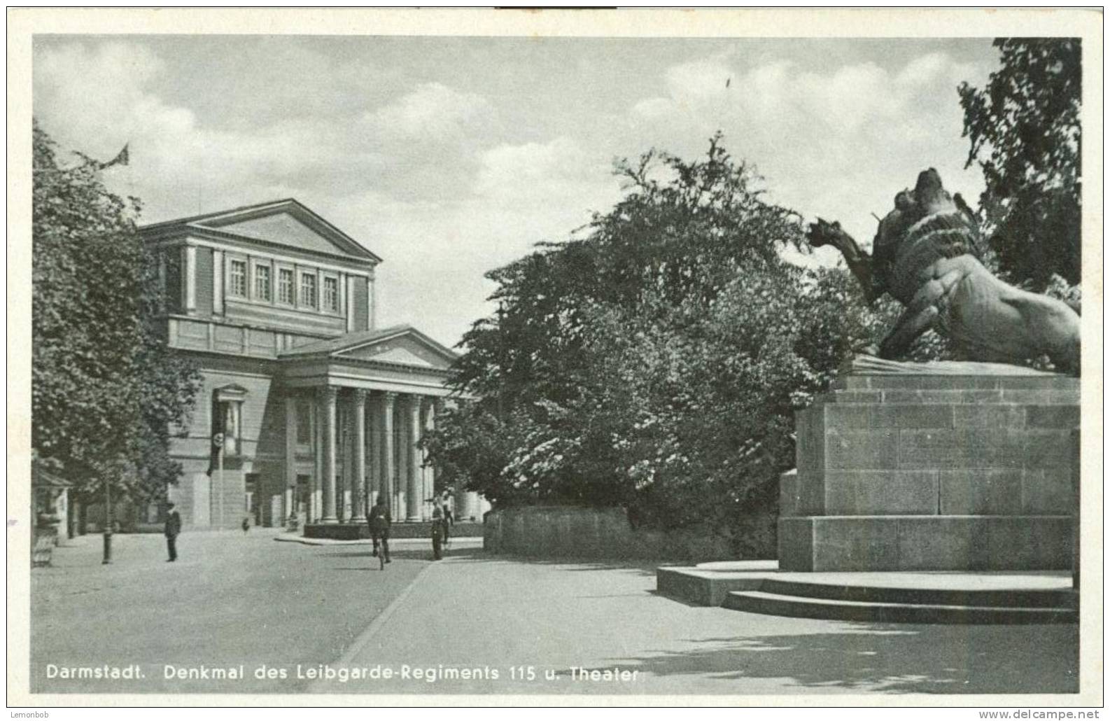 Germany - Darmstadt. Denkmal Des Leibgarde-Regiments 115 U Theater –  Unused Real Photo Postcard [P4470] - Darmstadt