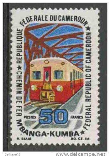 Cameroun Kamerun 1969 Mi 583 YT 478 ** Diesel Train On Bridge Over River Mungo- Railway / Eisenbahn - Treinen