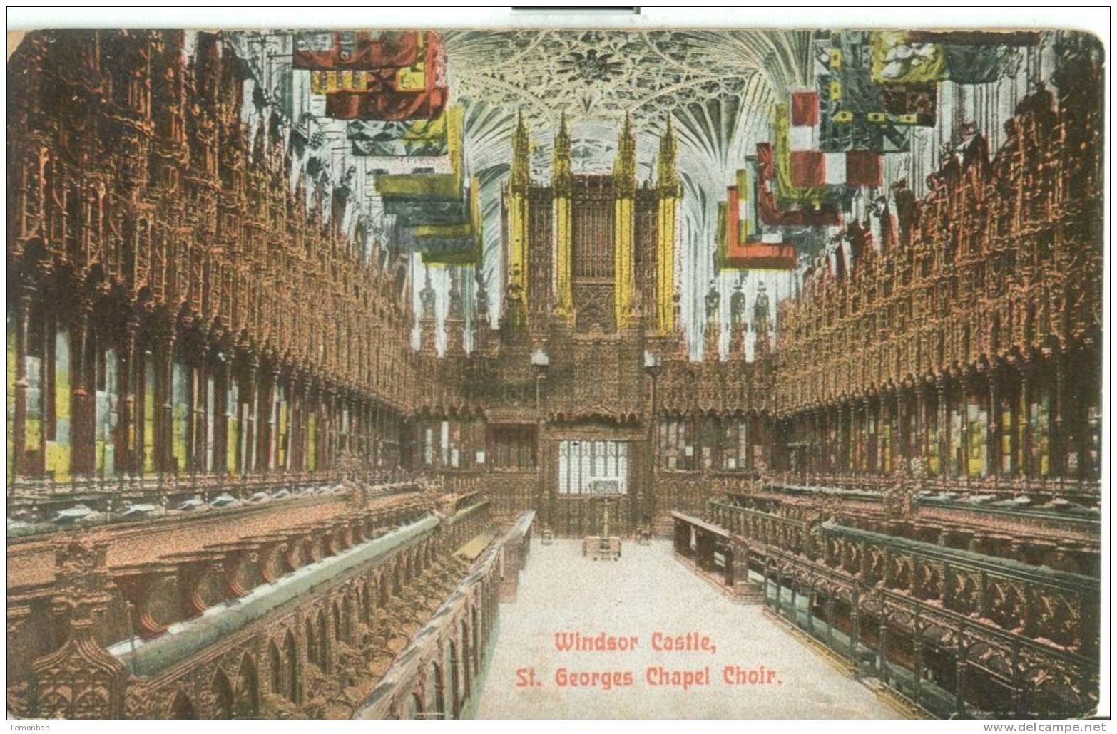 Britain – United Kingdom – Windsor Castle, St. Georges Chapel Choir Early 1900s Unused Postcard [P4503] - Windsor Castle