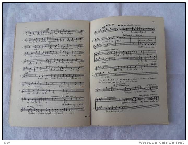 Fortunio Drame Lyrique En 4 Actes  Musique De A.Messager Partition Chant Et Paroles 149 Pages Propres Mais Jaunies - Musique