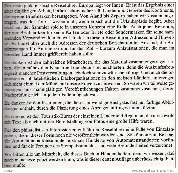 Deckers Philatelischer Reiseführer 1986 Antiquarisch 20€ Europa Für Briefmarken-Sammler All Information Of The Old World - Autres & Non Classés