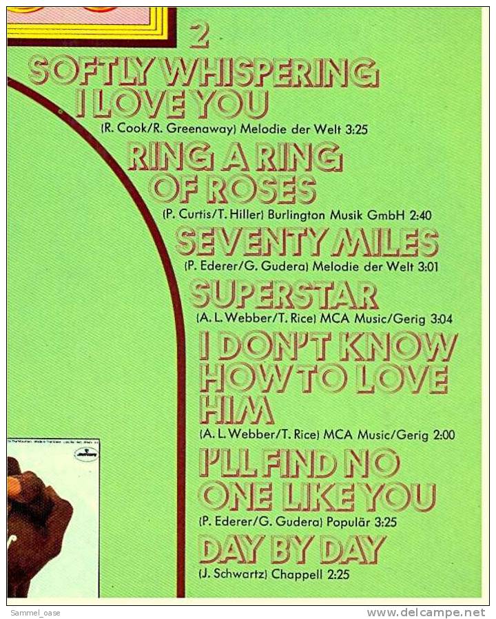 LP  Rocky Till Singers  -  Softly Whispering I Love You  -  Von Philips  -  6305 137  - Von Ca.1974 - Disco, Pop