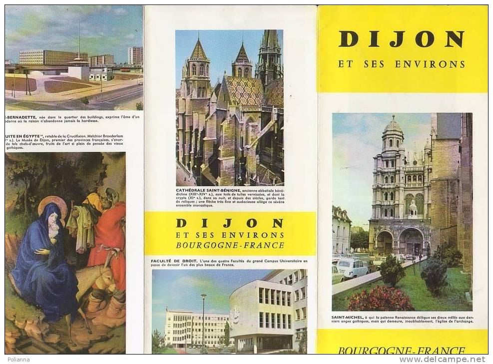 B0481 - Brochure Turistica - FRANCIA - DIJON Anni '70 - Mapas Topográficas