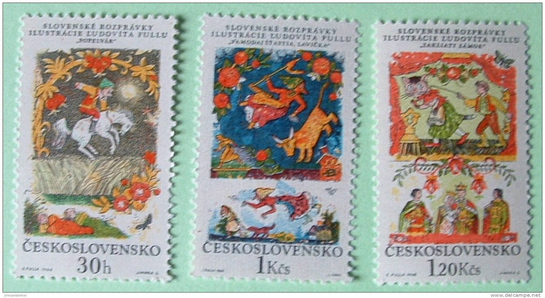 Czechoslovakia 1968 Fairy Tales Horse Goat Butterfly Cat - Mint - Nuevos