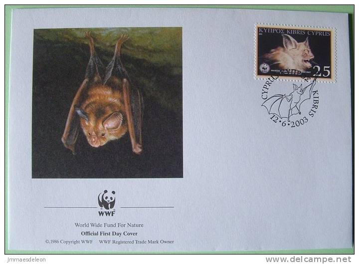 Cyprus 2003 Bats - FDC - Briefe U. Dokumente