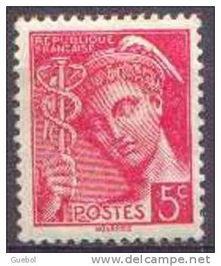 France Mercure N°  406 ** Le 5c Rose - 1938-42 Mercurius