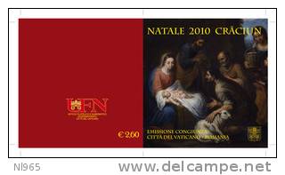 CITTA´ DEL VATICANO - VATIKAN STATE - ANNO 2010 - LIBRETTI NATALE - EMISSIONE CONGIUNTA -NUOVI MNH ** - Neufs