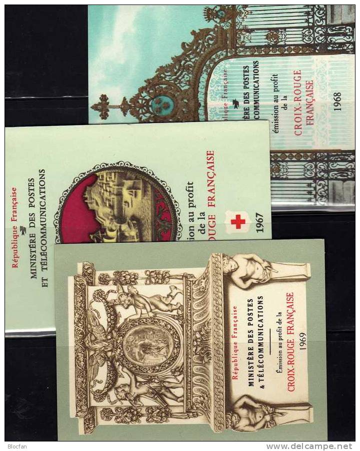 Markenefte Rotes Kreuz Zeichnungen Frankreich MH67, MH68, MH69 Plus Sets ** 16€ Berühmte Gemälde Art Booklet Of France - Médecine