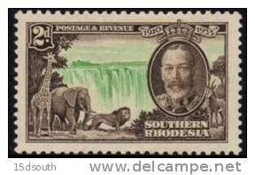 Southern Rhodesia - 1935 Silver Jubilee 2d MH* - Rhodesia Del Sud (...-1964)