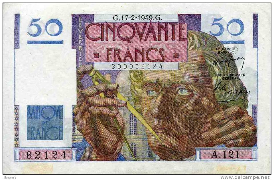 France 50 Francs Le Verrier 17 2 1949 F20/11 P 127b - 50 F 1946-1951 ''Le Verrier''