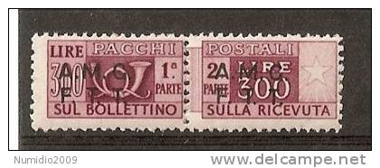 1947-48 TRIESTE A PACCHI POSTALI 300 LIRE MNH ** RR2420 - Colis Postaux/concession