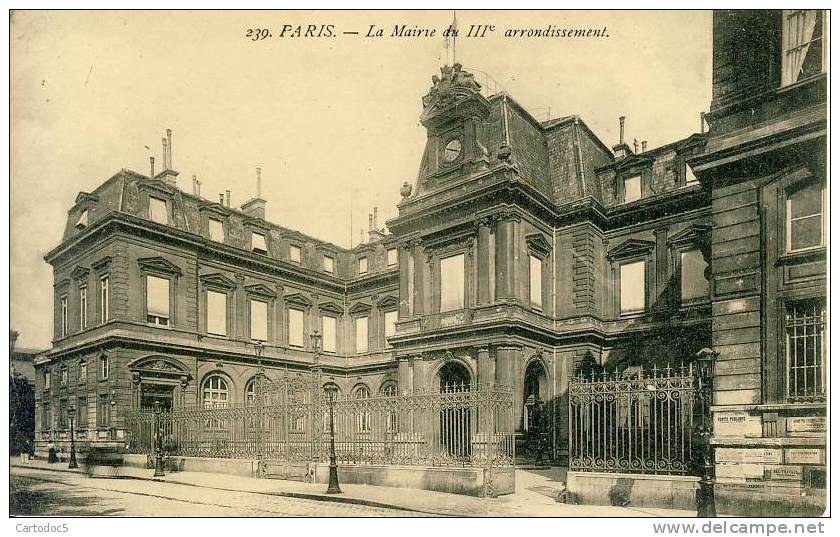 Paris   La Mairie Du IIIe Arrondissement   Cpa - Arrondissement: 03