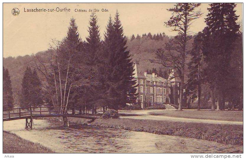 LAVACHERIE S/OURTHE = Château De Ste Ode + Passerelle  (Nels ) écrite - Sainte-Ode